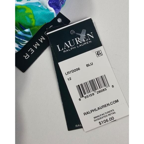 NWT Lauren ralph lauren tropical hawaiin slimming one piece halter full coverage - Picture 5 of 10